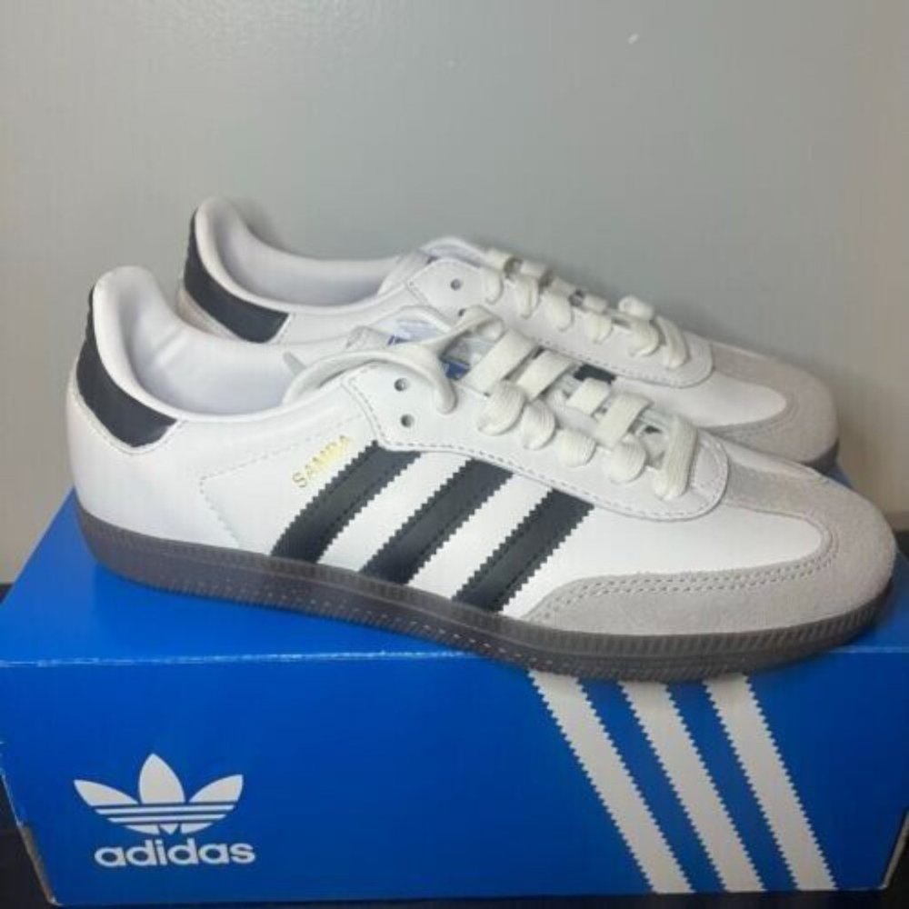 Adidas Samba OG Cloud White Core Black Size (4W-8W Range) NEW FAST FREE SHIP